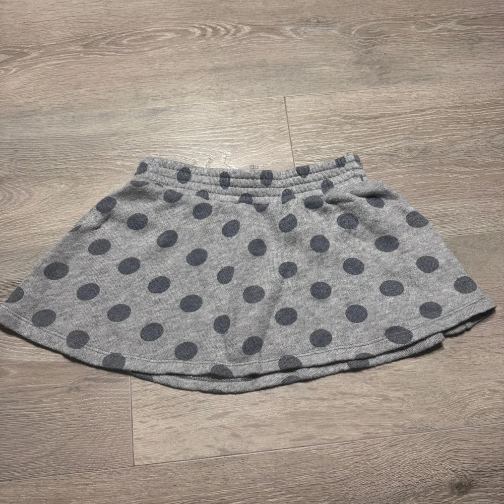 Old Navy Girls Gray Polka Dot French Terry Skater Skirt Size XS 5